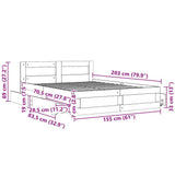 Bed Frame with Drawer 2 pcs Sonoma 153 x 203 cm Engineered Wood 3402855