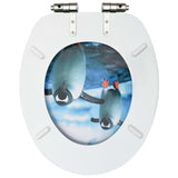 WC Toilet Seats with Soft Close Lid 2 pcs MDF Penguin Design 3056415