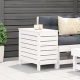 Garden Footstool White Solid Pine Wood Compact Modular 844889