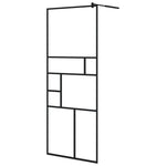 Walk-in Shower Wall with Clear ESG Glass 80x195 cm Black 150752