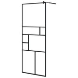 Walk-in Shower Wall with Clear ESG Glass 80x195 cm Black 150752