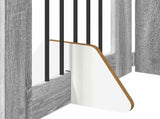 Foldable Dog Gate with Stands 4 pcs Grey Sonoma 241 cm 892100