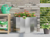 Planter Silver 60 x 30 x 50 cm Galvanised Steel 883722