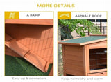 Rabbit Hutch Outdoor Guinea Pig Hutch 2-Tier Bunny Cage with No-Leak Tray 100.5 x 55 x 101 cm T3398P547956