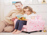 Toddler Chair Children's Armchairs Wood Frame w/ Footrest Anti-Slip Legs High Back Arms for Bedroom T3398P379080