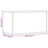 803060 Storage Chest Concrete Grey 84x42x46 cm Engineered Wood
