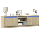 TV Cabinet with LED Sonoma Oak 180x34x50 cm Engineered Wood 3307914