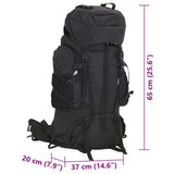 Hiking Backpack Black 60 L Oxford Fabric 4009960
