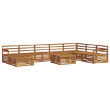 Outdoor Sofa Set 9 pcs Natural Solid Acacia Wood 3373964