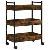 Kitchen Trolley Smoked Oak 50x30x70 cm Engineered Wood 842358