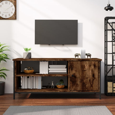 ZNTS TV Cabinet Smoked Oak 100x40x45 cm Engineered Wood 826302