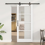 Sliding Door ORKDAL White and Black 83 x 202 cm 3332166
