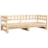Pull-out Day Bed without Mattress 2x cm Solid Wood Pine 820766