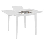 ZNTS Extendable Dining Table White x80x74 cm MDF 247626