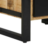 Bathroom Furniture Set 3 pcs Brown and Black Solid Mango Wood 3305622