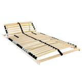 Slatted Bed Base Manual Brown 90 x 190 cm Solid Beech Wood 42015240