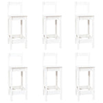 7 Piece Bar Set White Solid Wood Pine 3124713