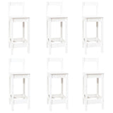 7 Piece Bar Set White Solid Wood Pine 3124713