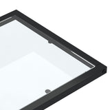 Computer Side Table Transparent 50x35x65 cm Tempered Glass 331649