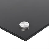 Kitchen Backsplash Black 90 x 60 cm Tempered Glass 249489