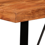 ZNTS Bar Table Solid Acacia Wood 120x60x107 cm 245436