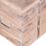 Two Piece Storage Chest Set Acacia Wood 244054
