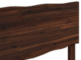 Double Bed Frame with Headboard ROSTOCK Dark Brown 140 x 190 cm 3405410