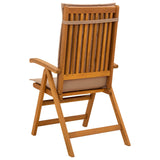 Reclining Garden Chairs 4 pcs Natural Solid Acacia Wood 3434467
