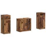 2 Piece Bathroom Cabinet Set UTRECHT Old Wood Engineered Wood 3418060