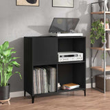 Record Cabinet Black Engineered wood, metal Record Cabinet 831998