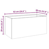 Planter 62x30x29 cm Corten Steel 821556