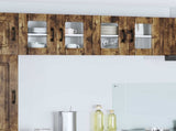 Wall Glass Cabinet LUCCA Smoked Oak 60 x 31 x 40 cm 884975