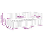 Corner Bed Frame with Headboard Light grey 100 x 200 cm Velvet 42016276