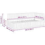 Corner Bed Frame with Headboard Yellow 100 x 200 cm Velvet 42016282