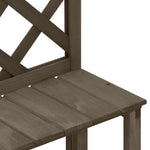 ZNTS Plant Stand with Trellis Grey 70x42x115 cm Solid Fir Wood 316414