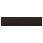 Table Top Dark Brown 220x50x cm Treated Solid Wood Oak 3156467