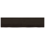 Table Top Dark Brown 220x50x cm Treated Solid Wood Oak 3156467