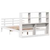 Bookcase Bed without Mattress White 120x190 cm Small Double Solid Wood Pine 3322746