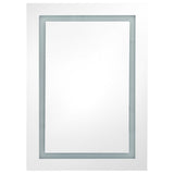 LED Bathroom Mirror Cabinet White and Oak 50x13x70 cm 326493