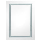 ZNTS LED Bathroom Mirror Cabinet Grey 50x13x70 cm 326490