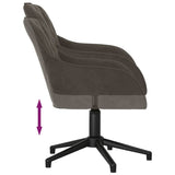 Office Chair Dark Grey 56 x 61.5 x 72 cm Velvet 42025220