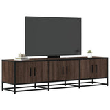 TV Cabinet Brown Oak 150x35x41 cm Engineered Wood and Metal 848863