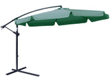 2.7m Garden Parasol Cantilever Umbrella with Crank Handle and Cross Base for Outdoor, Hanging Sun T3398P319937