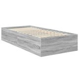 Bed Frame Grey Sonoma 90 x 190 cm Engineered Wood 3408709