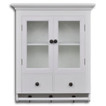 ZNTS Wooden Kitchen Wall Cabinet with Glass Door White 241374