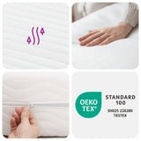 Foam Mattress White 90x190 cm 7-Zone Hardness 20 ILD 356351