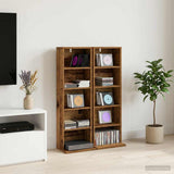 CD Cabinet 2 pcs Old Wood 33 x 23.5 x 97.5 cm Engineered Wood 8012703