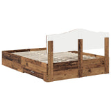 Bed Frame with Headboard Old Wood 140 x 190 cm Engineered Wood 3413200