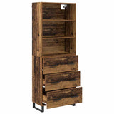 Highboard with Drawer 2 pcs Old Wood Engineered Wood 3415673