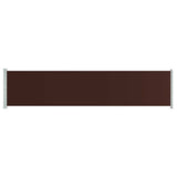 Patio Retractable Side Awning 140x600 cm Brown 313374